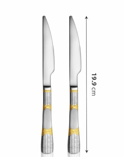 Shri & Sam Stainless Steel Lush Desert Knife,2 Pieces